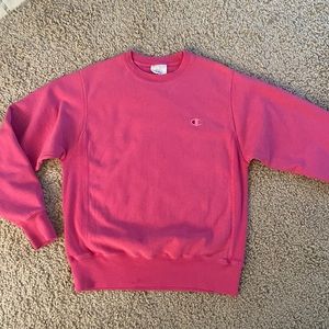 Women’s Small Champion Pink Crew Neck Reverse Weave Sweatshirt Vintage